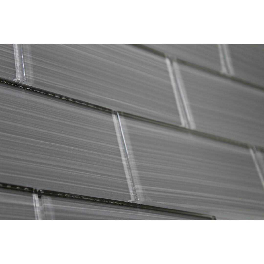 WS Tiles Hand Painted 3 in. x 6 in. Glass Subway 12 in. x 12 in. Mesh-Backed Wall Tile WST - Zenithce