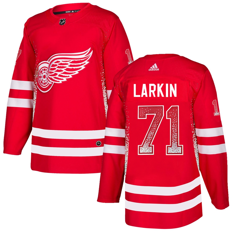 Detroit Red Wings #71 Dylan Larkin Red Drift Fashion Stitched Jersey - Zenithce
