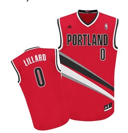 Portland Trail Blazers #0 Damian Lillard Red Swingman Jersey - Zenithce