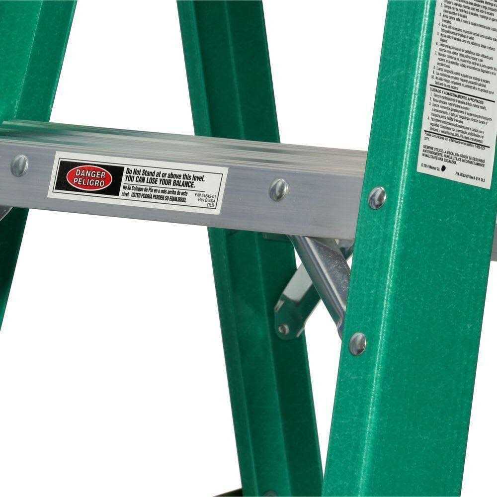 Werner 5906 6′ Type II Fiberglass Step Ladder - Zenithce