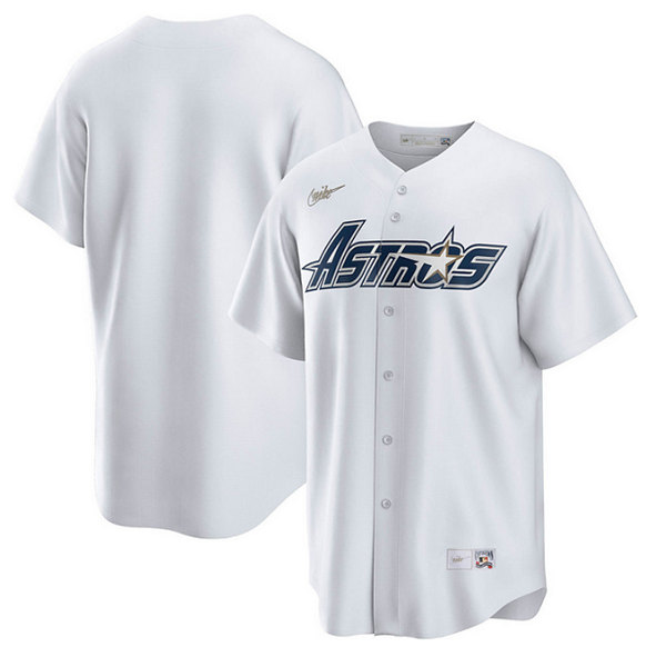 Houston Astros White Gold Star Cooperstown Stitched Jersey - Zenithce