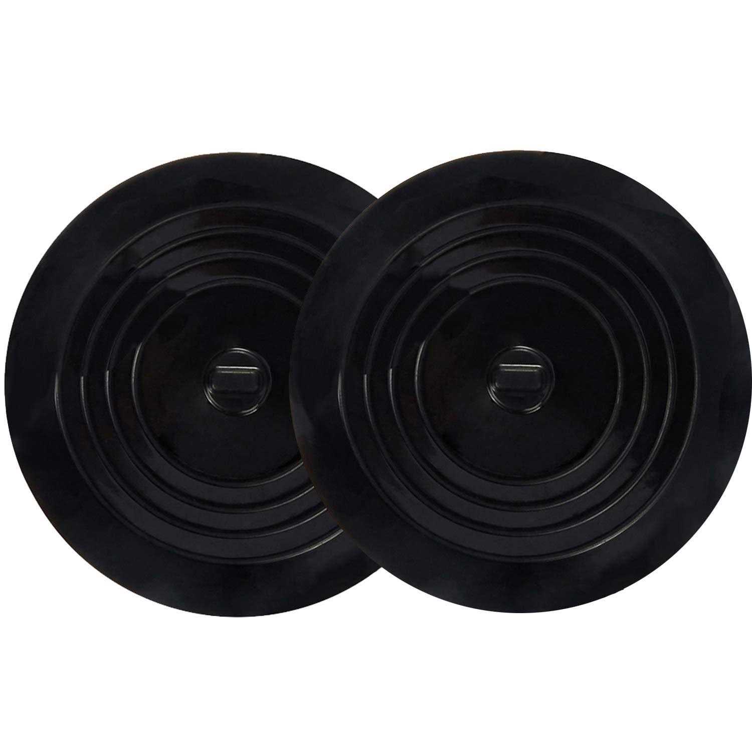 V-top Drain Plug 2 Pack, 6 inches Large Silicone Tub Stopper Hair Stopper Flat Suction Cover for Kitchen Bathroom and Laundry - Zenithce
