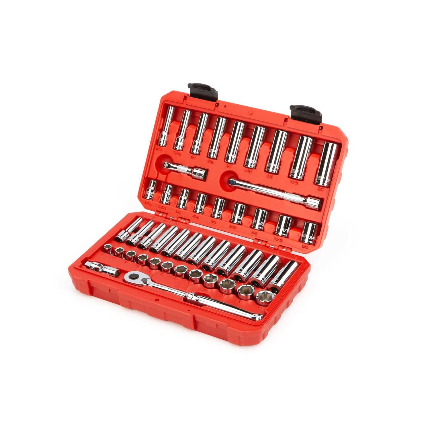 Tekton 3/8 Inch Drive 6-Point Socket and Ratchet Set - Zenithce