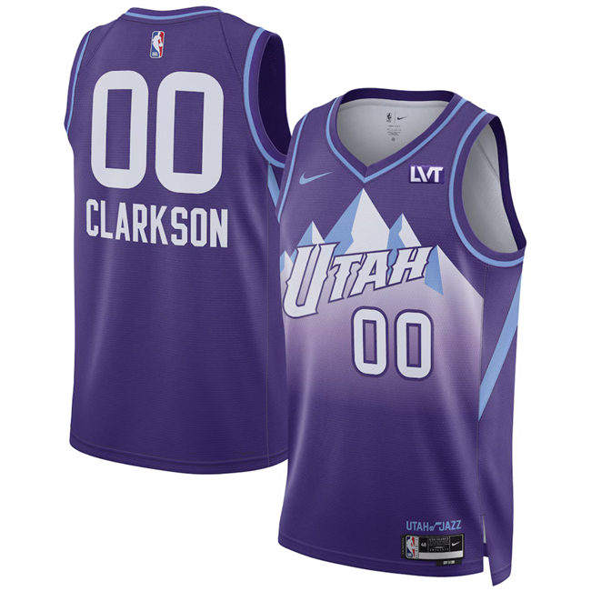 Utah Jazz #00 Jordan Clarkson Purple 2024-25 City Edition Stitched Jersey - Zenithce