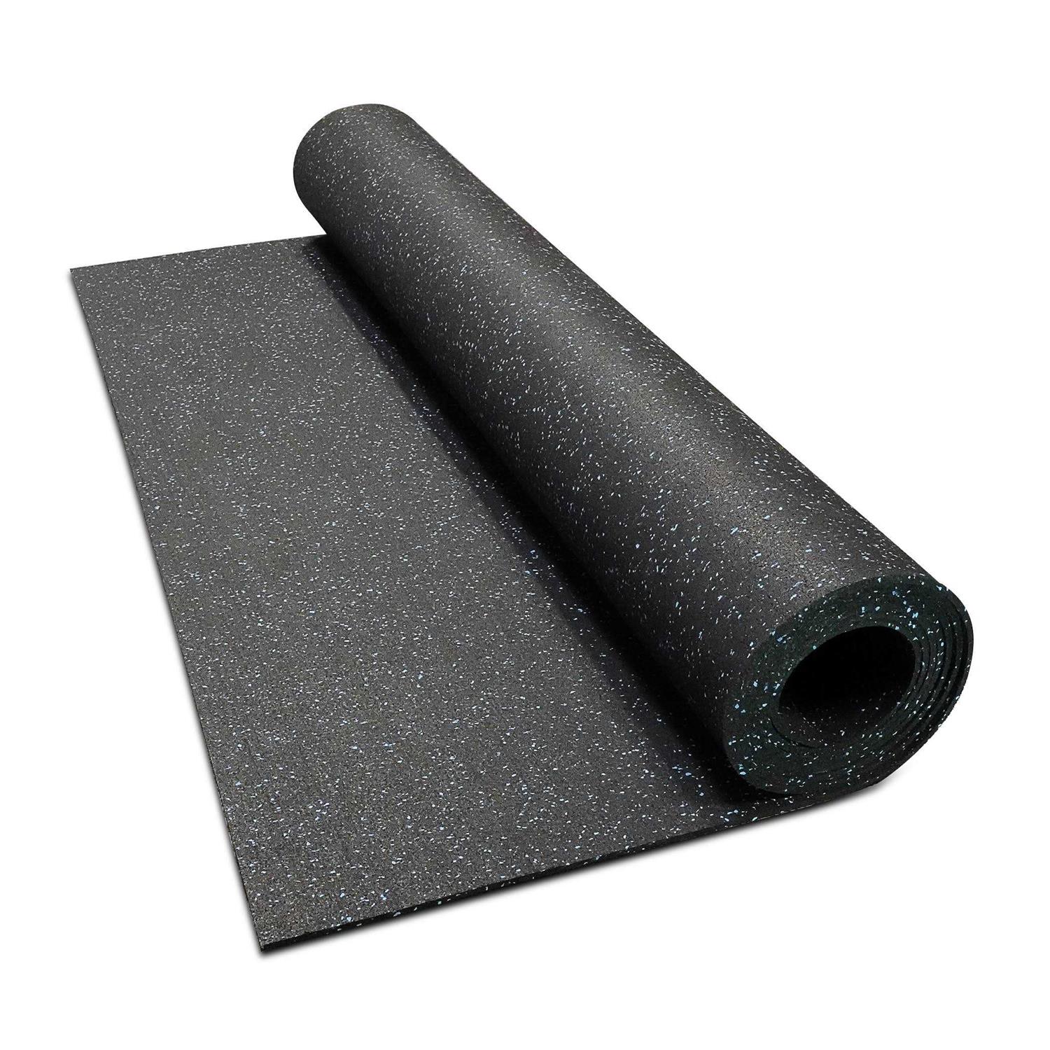 Courage GymFloor Rubber Gym Flooring Rolls Blue 48 in. x 180 in. x - Zenithce