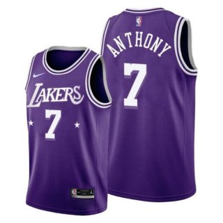 Los Angeles Lakers #7 Carmelo Anthony 2021 City Edition Purple 75th Anniversary Stitched Jersey - Zenithce