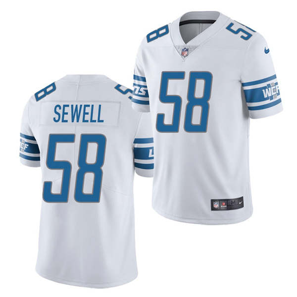 Detroit Lions #58 Penei Sewell 2021 Draft White Vapor Untouchable Limited Stitched Jersey - Zenithce