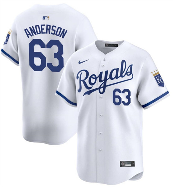 Kansas City Royals #63 Nick Anderson White 2024 Home Limited Cool Base Stitched Jersey - Zenithce