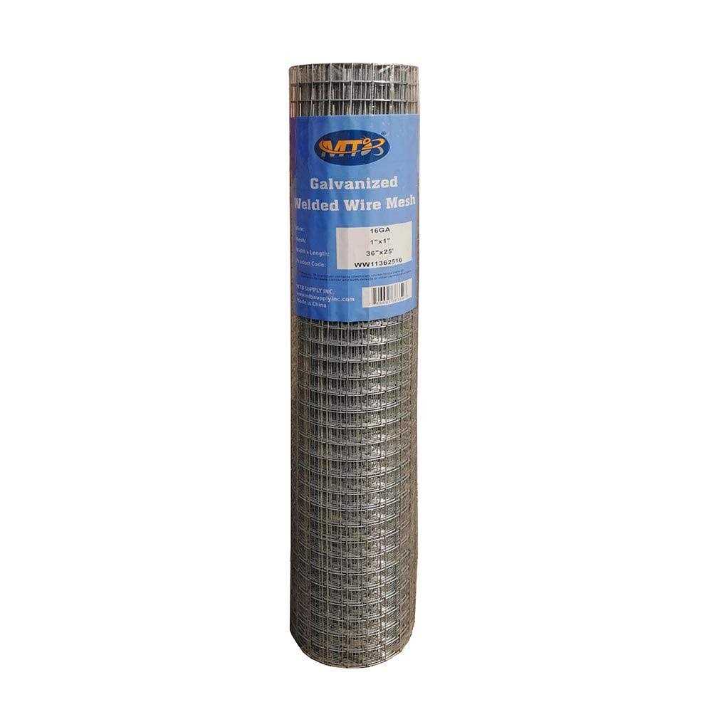 MTB Supply MTB Black PVC Coated Welded Wire Mesh Garden Economy Fence 1 Inch x 1 Inch 16GA - Zenithce