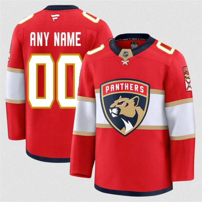 Florida Panthers Custom Red 2024-25 Home Stitched Jersey - Zenithce