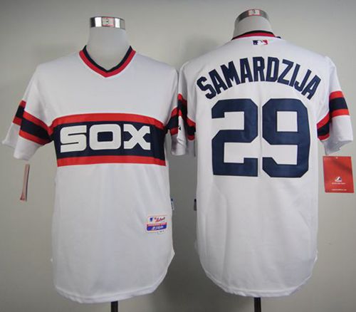 White Sox #29 Jeff Samardzija White Alternate Home Cool Base Stitched Jerseys - Zenithce