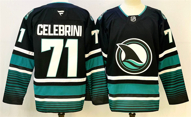 San Jose Sharks #71 Macklin Celebrini Black 2024-25 Alternate Stitched Jersey - Zenithce