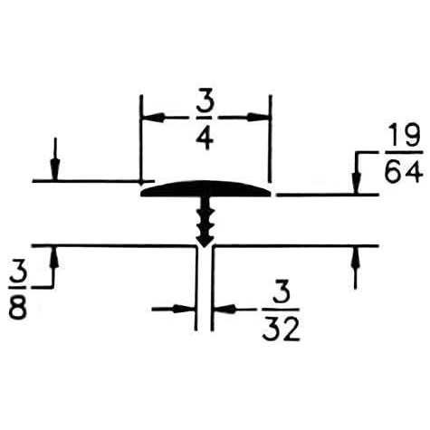 Edge Supply White 3/4 in x Center Barb Tee Moulding T Molding Hobbyist Pack Small Projects Arcade Machines and Tables - Zenithce