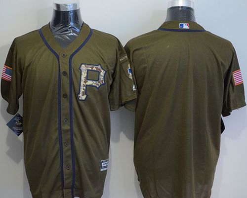 Pirates Blank Green Salute To Service Stitched Jersey - Zenithce