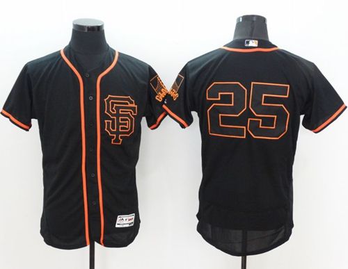 Giants #25 Barry Bonds Black Flexbase Authentic Collection Alternate Stitched Jersey - Zenithce