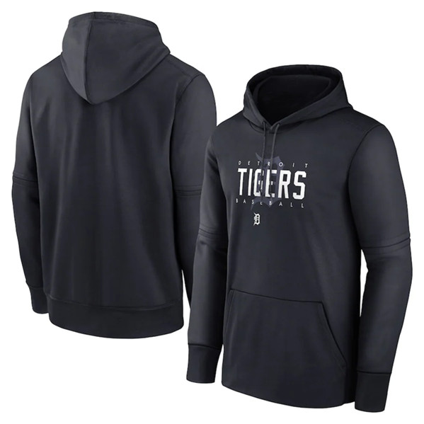 Detroit Tigers Navy Pregame Performance Pullover Hoodie - Zenithce