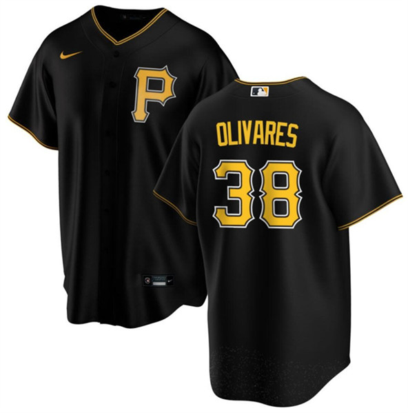 Pittsburgh Pirates #38 Edward Olivares Black Cool Base Stitched Jersey - Zenithce