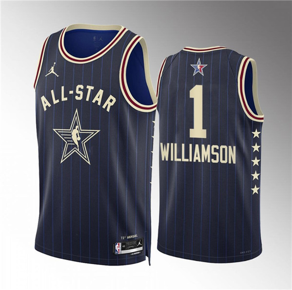 2024 All-Star #1 Zion Williamson Navy Stitched Jersey - Zenithce