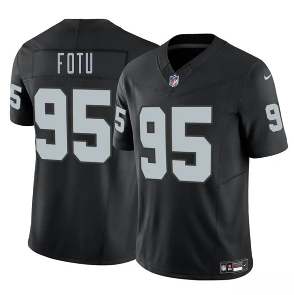 Las Vegas Raiders #95 Leki Fotu Black 2025 F.U.S.E. Vapor Stitched Jersey - Zenithce
