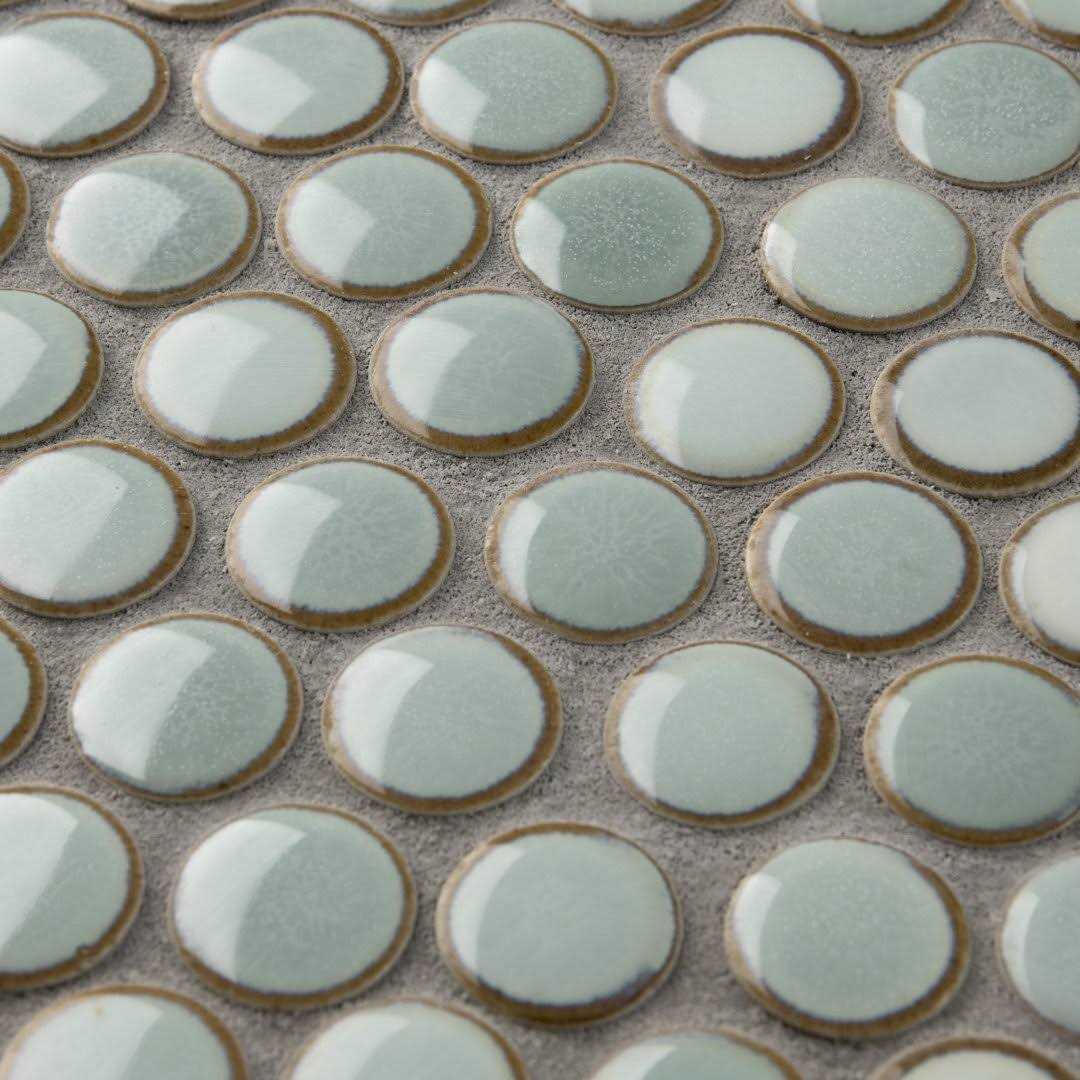 Hudson Penny Round .80 x .80 Porcelain Penny Round Mosaic Wall & Floor Tile Merola Tile - Zenithce