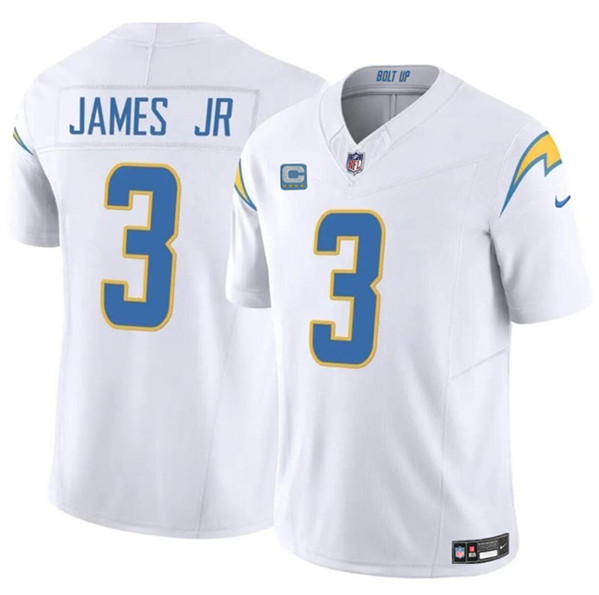 Los Angeles Chargers #3 Derwin James Jr. White 2024 F.U.S.E. With 4-Star C Patch Vapor Limited Stitched Jersey - Zenithce