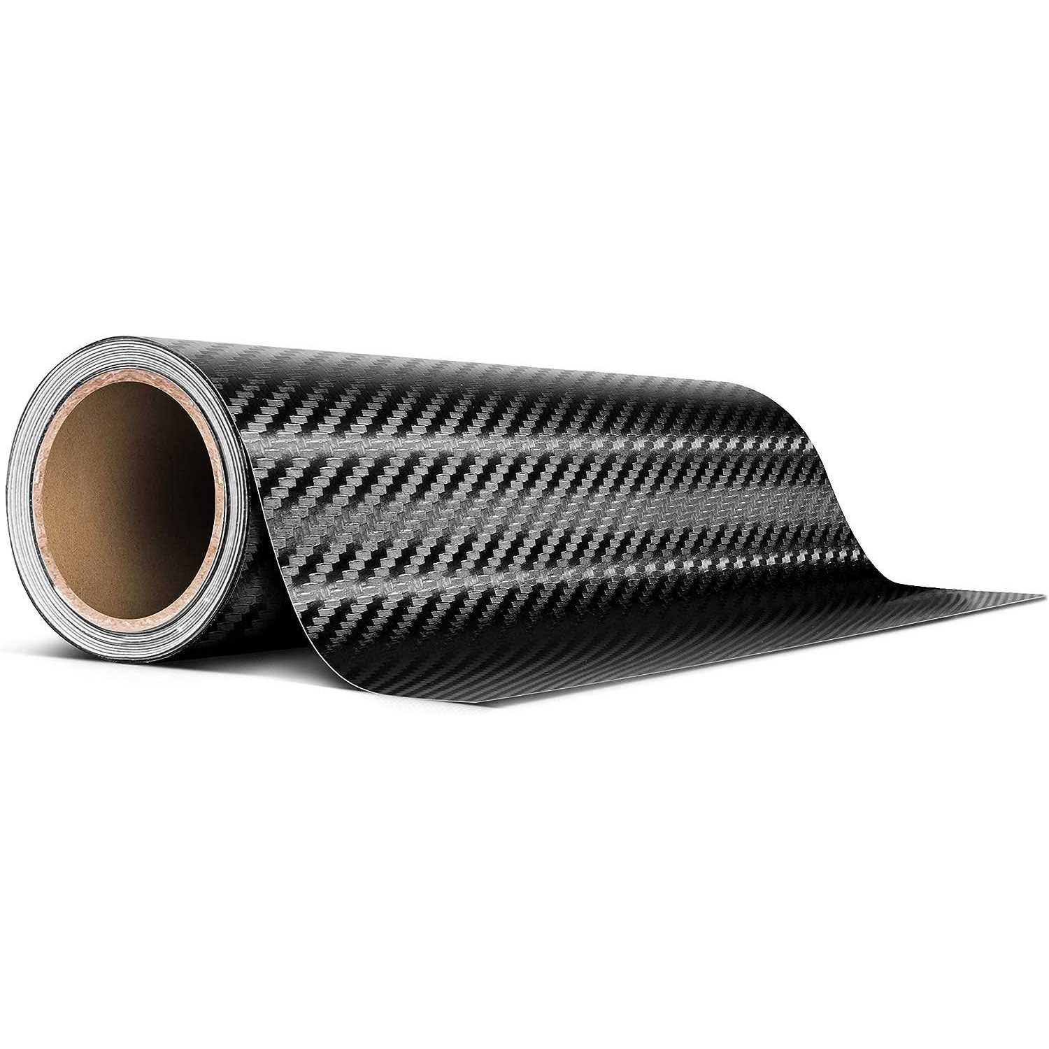 Vvivid Black Carbon Fiber Vinyl Detailing Wrap Tape DIY Roll - Zenithce