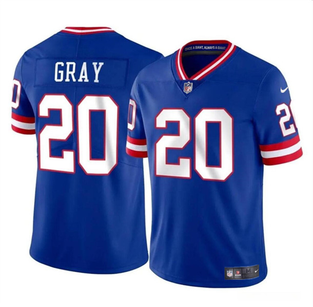 New York Giants #20 Eric Gray Royal Throwback Vapor Untouchable Limited Stitched Jersey - Zenithce