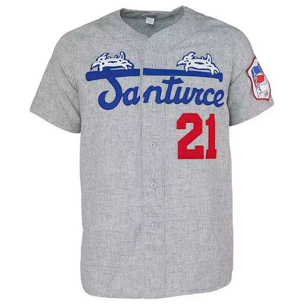 Santurce Cangrejeros #21 Grey Stitched Jersey - Zenithce