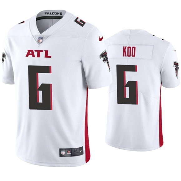 Atlanta Falcons #6 Younghoe Koo New White Vapor Untouchable Limited Stitched Jersey - Zenithce