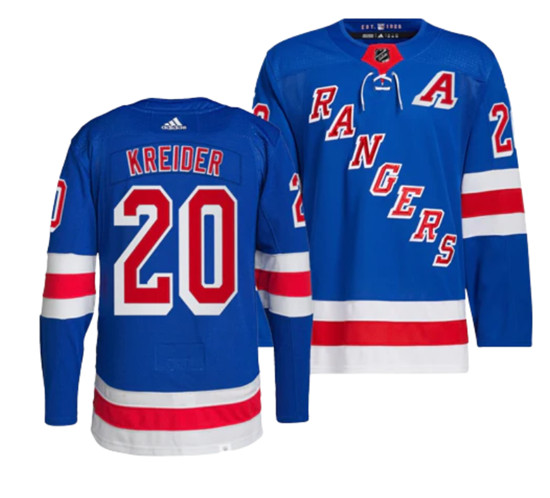 New York Rangers #20 Chris Kreider Blue Stitched Jersey - Zenithce