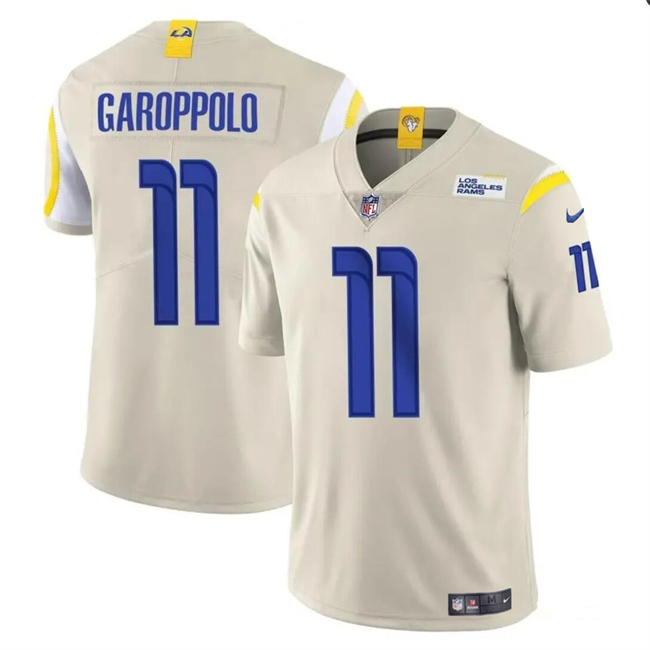 Los Angeles Rams #11 Jimmy Garoppolo Bone Vapor Untouchable Stitched Jersey - Zenithce