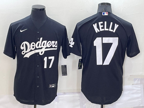 Los Angeles Dodgers #17 Joe Kelly Black Cool Base Stitched Baseball Jersey - Zenithce