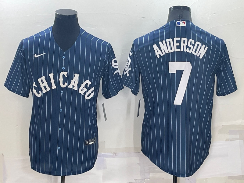 Chicago White Sox #7 Tim Anderson Navy Cool Base Stitched Jersey - Zenithce