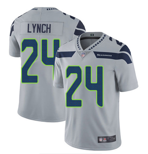 Seattle Seahawks #24 Marshawn Lynch Grey Vapor Untouchable Limited Stitched Jersey - Zenithce