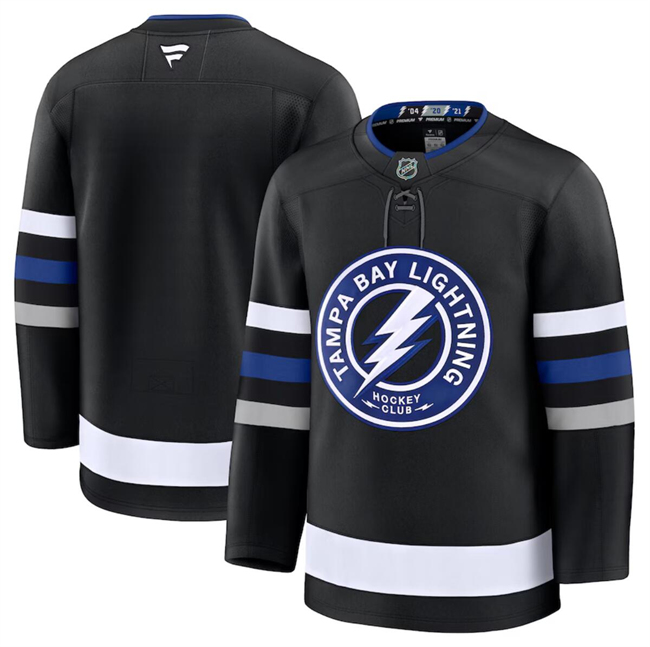 Tampa Bay Lightning Blank Black 2024-25 Alternate Stitched Jersey - Zenithce