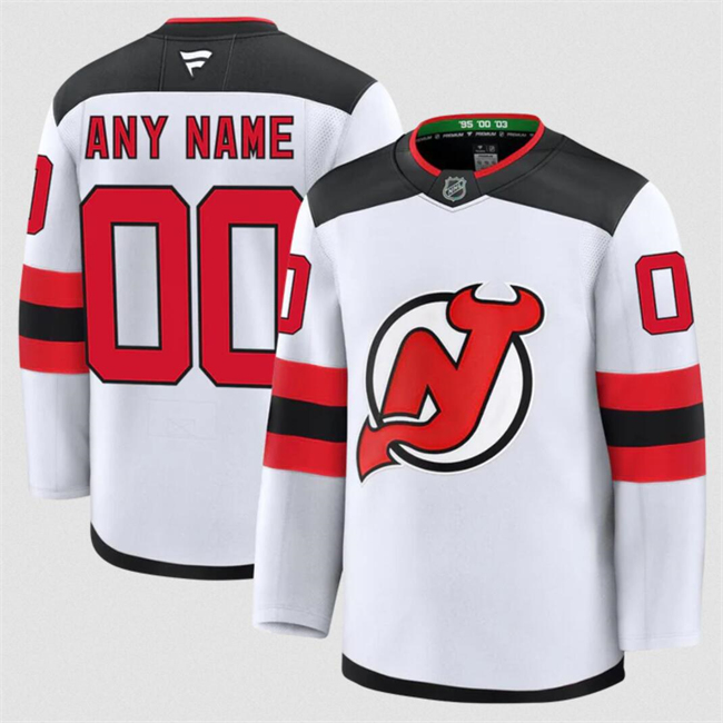 New Jersey Devils Custom White 2024-25 Away Stitched Jersey - Zenithce