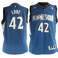 Minnesota Timberwolves #42 Kevin Love Revolution 30 Swingman Blue Jersey - Zenithce