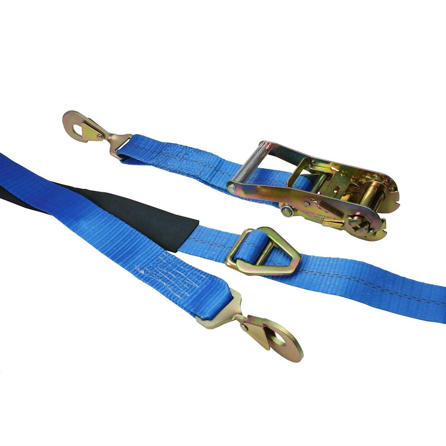 Us Cargo Control 2 x 8′ Blue Ratchet Strap 10,000 lbs w/ Axle Strap 5108AX10-BLU - Zenithce