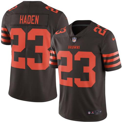 Browns #23 Joe Haden Brown Stitched Limited Rush Nike Jersey - Zenithce
