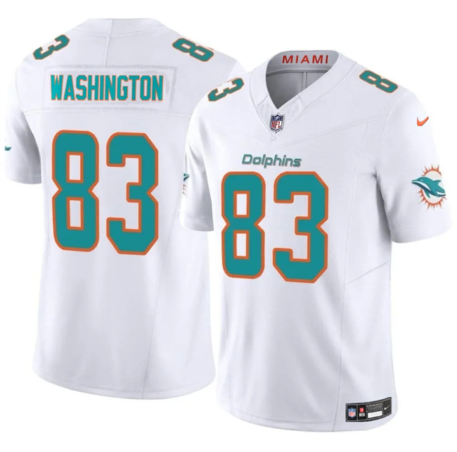 Miami Dolphins #83 Malik Washington White 2024 F.U.S.E. Vapor Limited Stitched Jersey - Zenithce