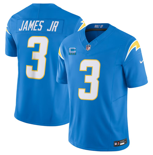 Los Angeles Chargers #3 Derwin James Jr. Light Blue 2023 F.U.S.E. With 3-Star C Patch Vapor Untouchable Limited Stitched Jersey - Zenithce
