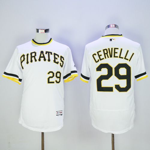 Pirates #29 Francisco Cervelli White Flexbase Authentic Collection Cooperstown Stitched Jersey - Zenithce