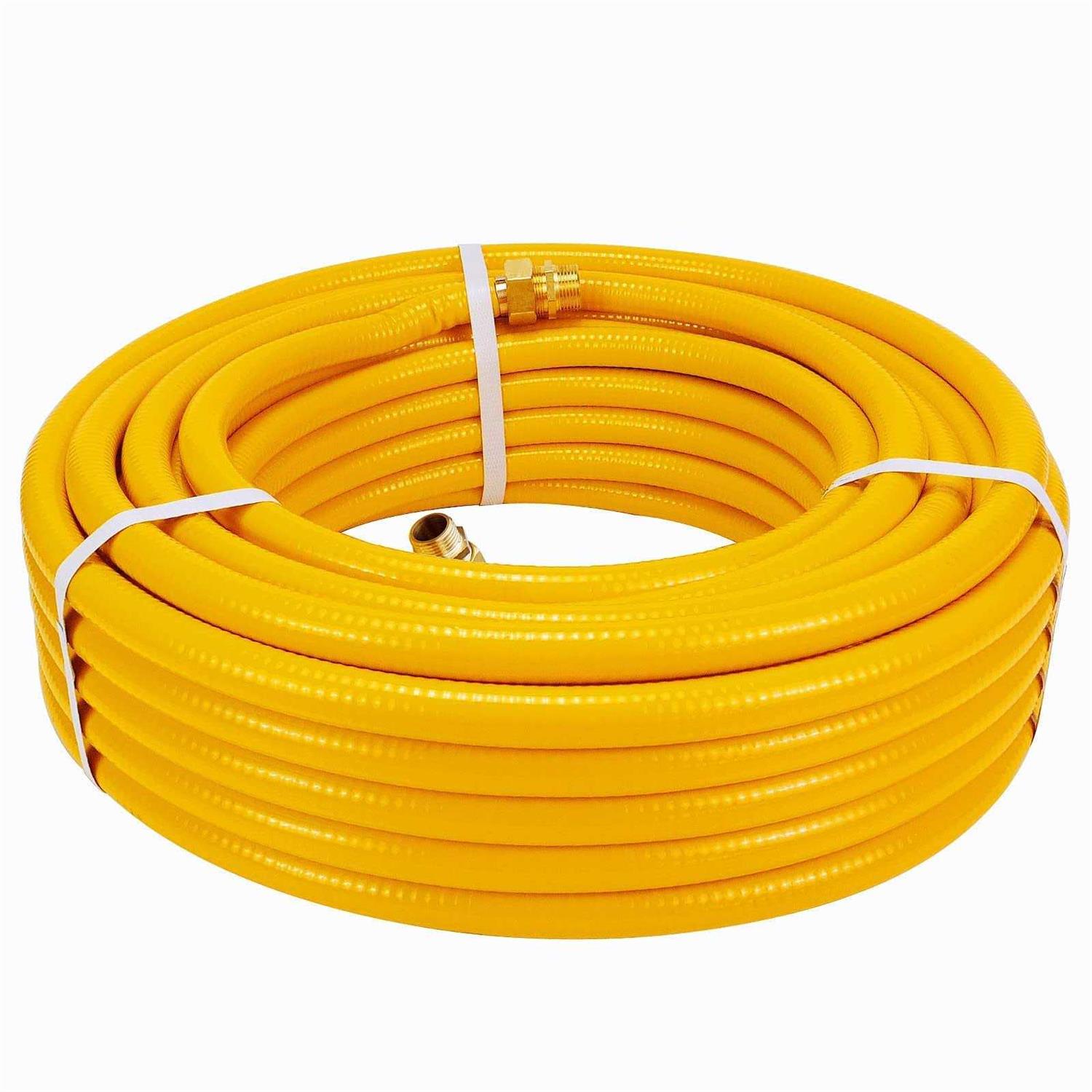 Kinchoix CSST Corrugated Stainless Steel Tubing Flexible Natural Gas Line Pipe Propane Conversion Kit Grill Hose with Male Adapter Fittings - Zenithce