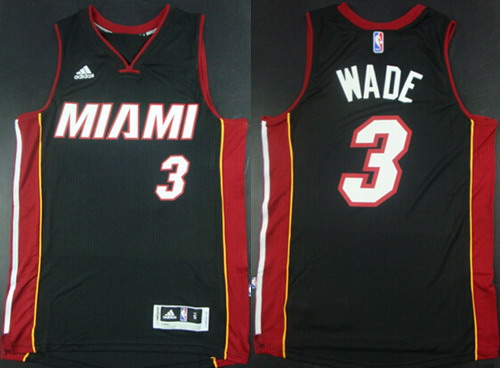 Miami Heat #3 Dwyane Wade Revolution 30 Swingman 2014 New Black Jersey - Zenithce