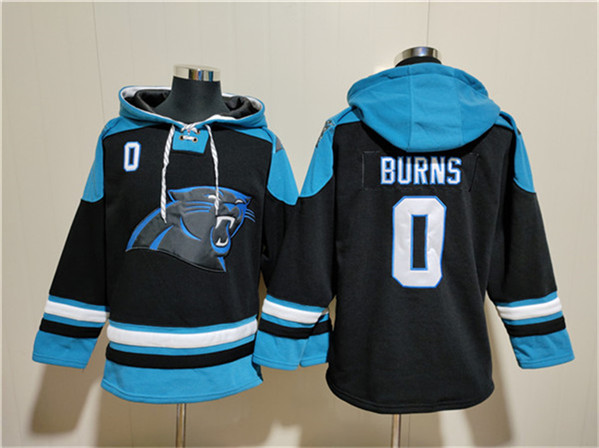 Carolina Panthers #0 Brian Burns Black Ageless Must-Have Lace-Up Pullover Hoodie - Zenithce