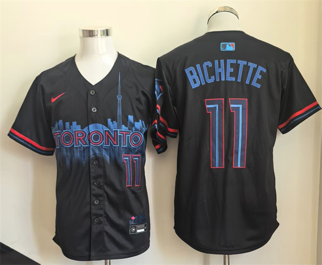 Toronto Blue Jays #11 Bo Bichette Navy 2024 City Connect Limited Stitched Jersey - Zenithce