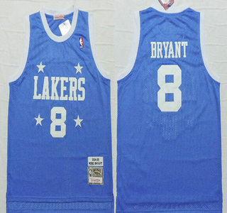 Los Angeles Lakers #8 Kobe Bryant 2004-05 Light Blue Hardwood Classics Soul Swingman Throwback Jersey - Zenithce