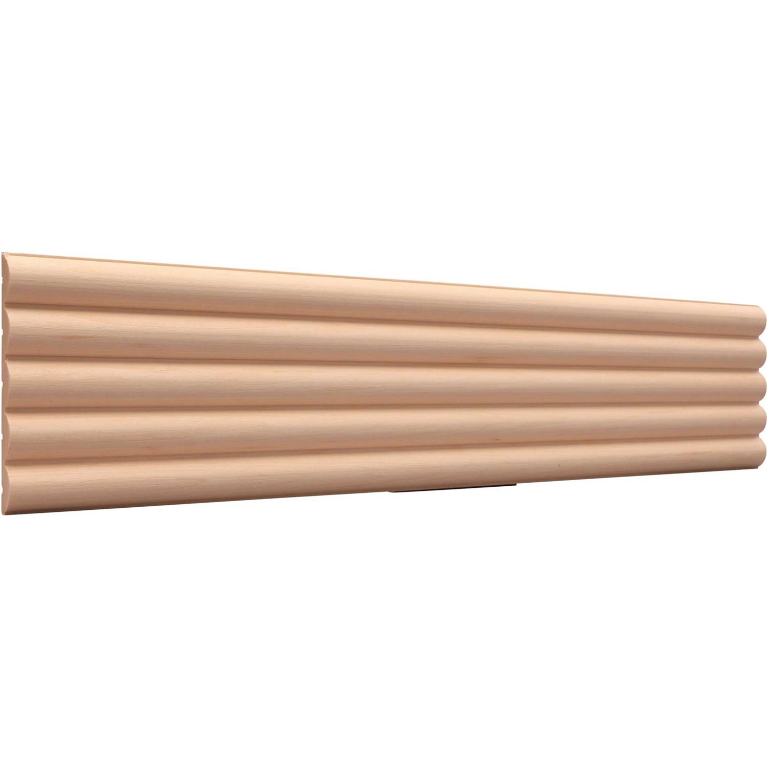 Ornamental Mouldings 5 in. x 0.438 in. x 48 in. Ambrosia Wood Large Bead Panel Moulding - Zenithce