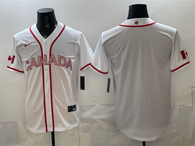 Canada Blank White 2026 World Classic Home Stadium Stitched Jersey - Zenithce