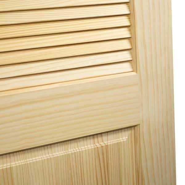 Kimberly Bay Louvered Solid Wood Unfinished Slab Standard Door - Zenithce